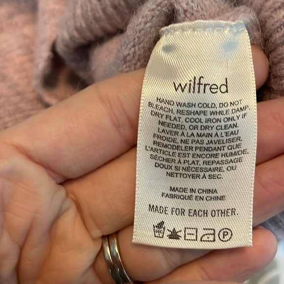 Aritzia Wilfred Lorin Wool Alpaca Pink Sweater - Picture 6 of 6
